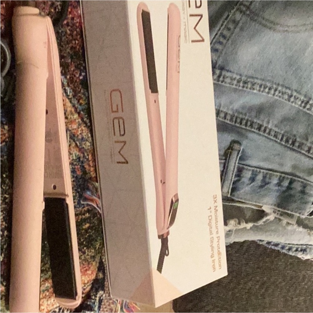 Gem Digital Pink Flat Iron 1 Inch